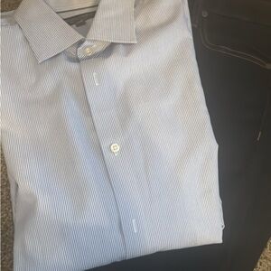 Banana Republic Men's Blue Striped button Shirt M and Banana Republic Denim Jean